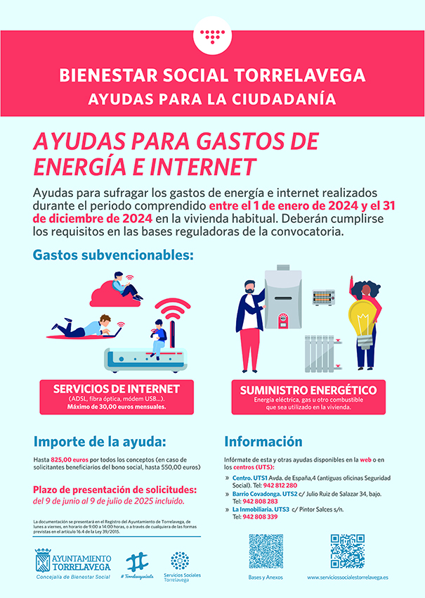 Ayudas para gastos de energía e internet