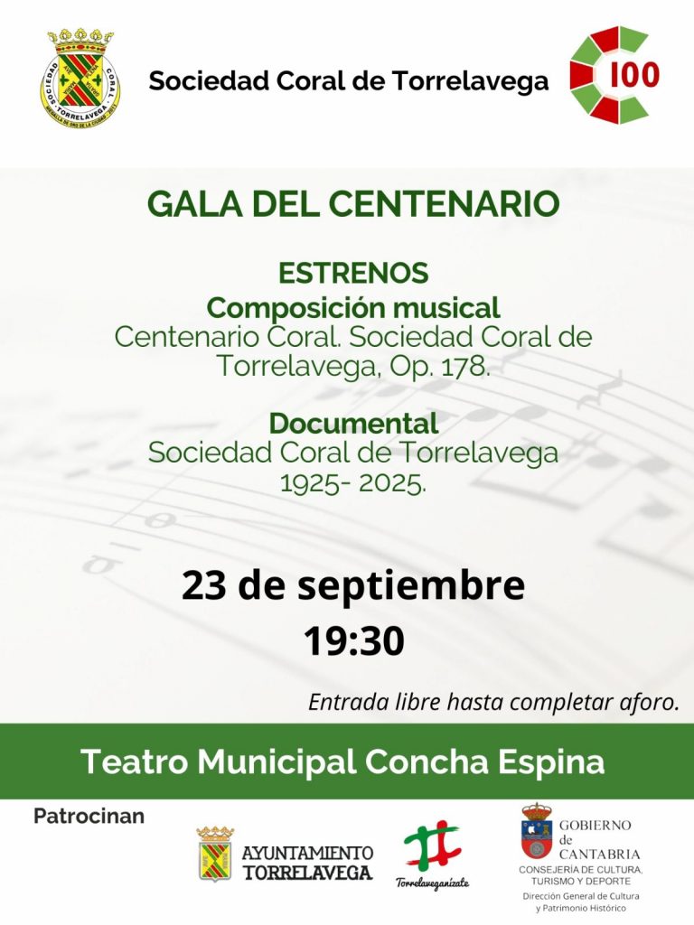 Gala del Centenario de Sociedad Coral de Torrelavega