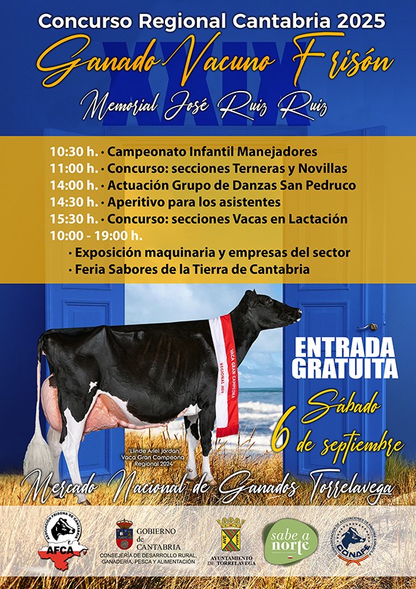 XXIX Concurso Regional de Ganado Vacuno Frisón de Cantabria 2025