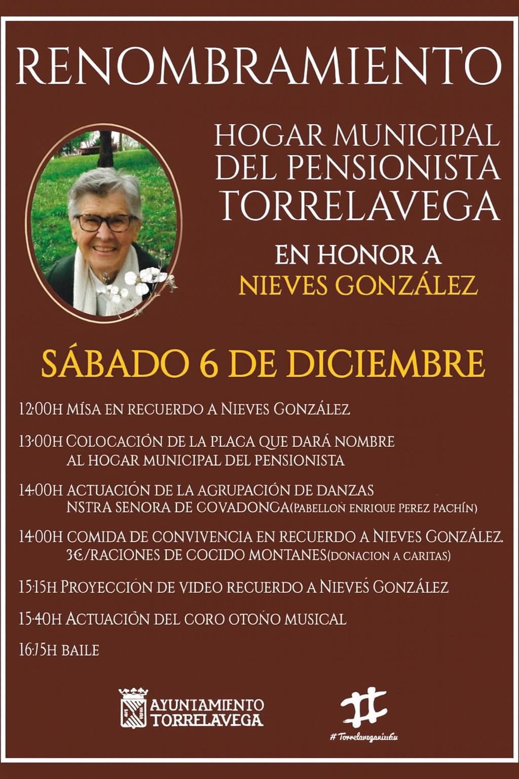 Renombramiento Hogar Municipal del Pensionista de Torrelavega en honor a Nieves González