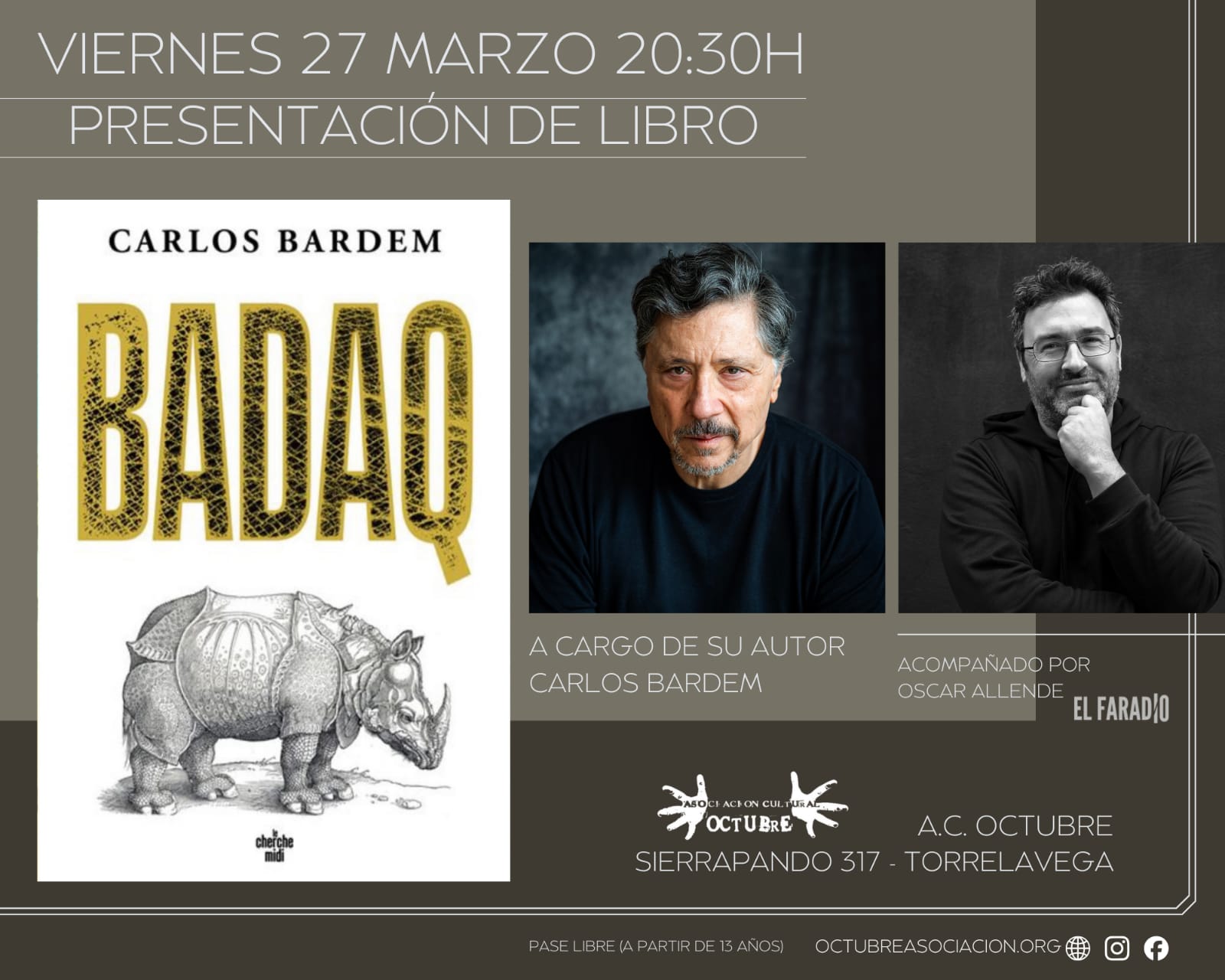 Carlos Bardem presenta su nueva novela BADAQ