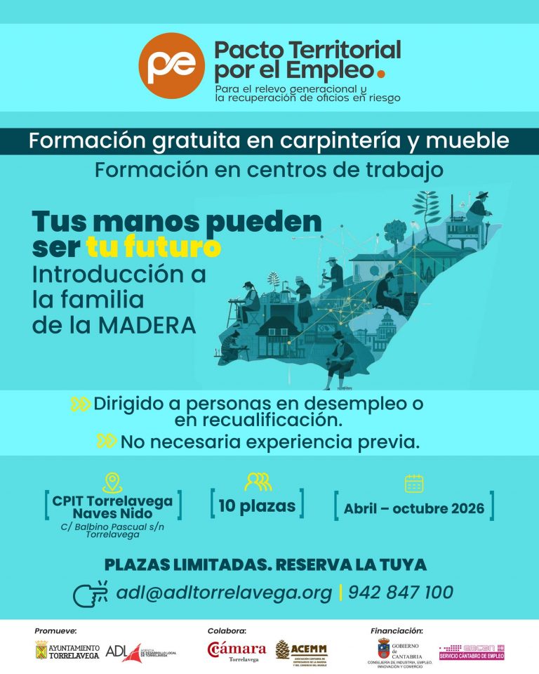 Formación gratuita en carpintería y mueble