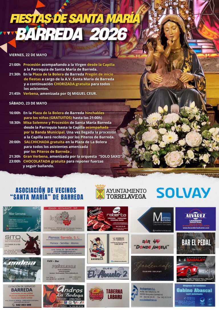 Fiestas de Santa María Barreda 2026